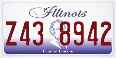IL license plate Z438942