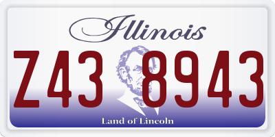 IL license plate Z438943