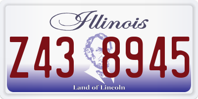 IL license plate Z438945