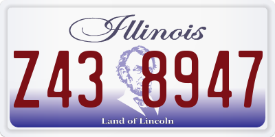 IL license plate Z438947