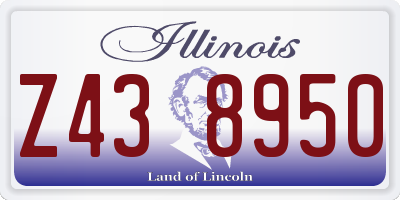 IL license plate Z438950