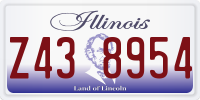 IL license plate Z438954