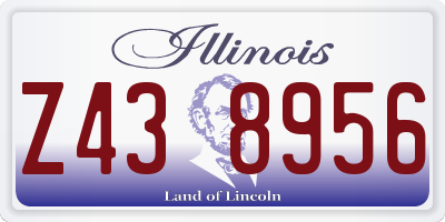 IL license plate Z438956