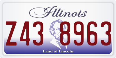 IL license plate Z438963
