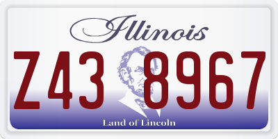 IL license plate Z438967