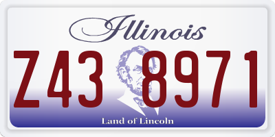IL license plate Z438971