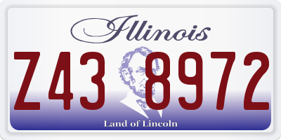 IL license plate Z438972