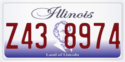 IL license plate Z438974