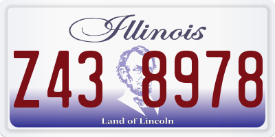 IL license plate Z438978