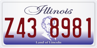 IL license plate Z438981