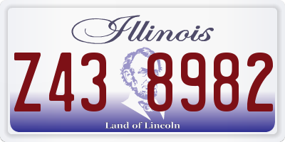 IL license plate Z438982