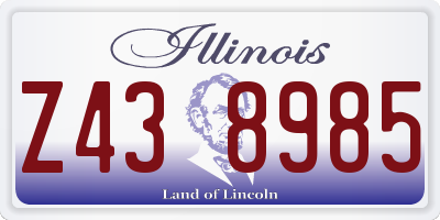 IL license plate Z438985