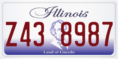 IL license plate Z438987