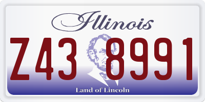 IL license plate Z438991