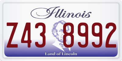 IL license plate Z438992