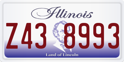 IL license plate Z438993