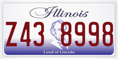 IL license plate Z438998