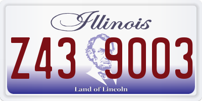 IL license plate Z439003