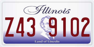 IL license plate Z439102