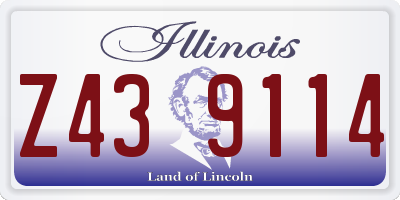 IL license plate Z439114