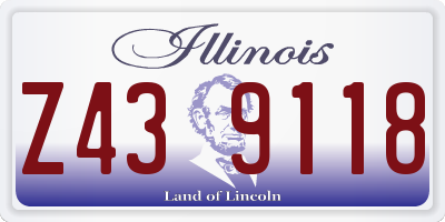 IL license plate Z439118