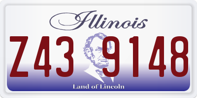 IL license plate Z439148
