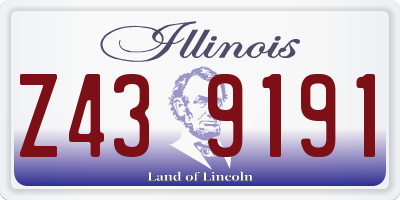 IL license plate Z439191