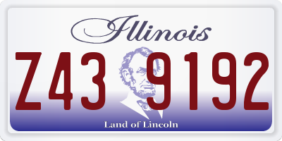 IL license plate Z439192