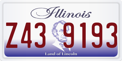 IL license plate Z439193