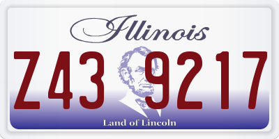 IL license plate Z439217