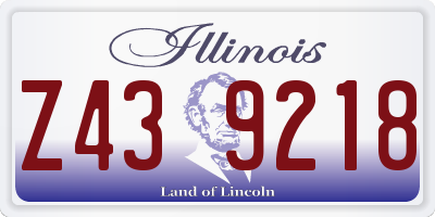 IL license plate Z439218