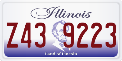 IL license plate Z439223