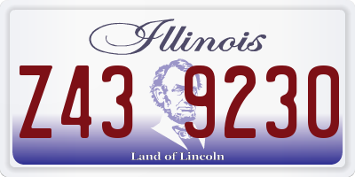 IL license plate Z439230