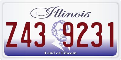 IL license plate Z439231