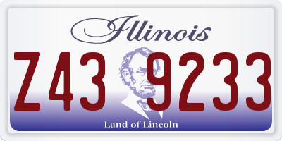 IL license plate Z439233