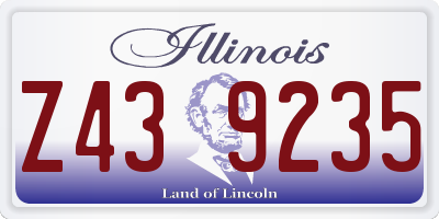 IL license plate Z439235