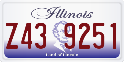 IL license plate Z439251