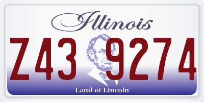 IL license plate Z439274