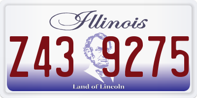 IL license plate Z439275