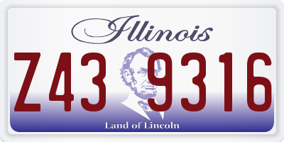 IL license plate Z439316
