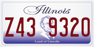 IL license plate Z439320