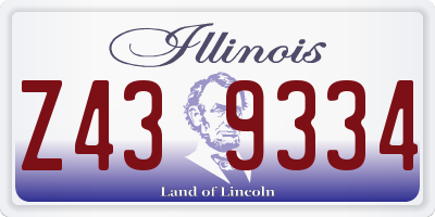 IL license plate Z439334