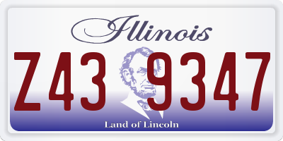 IL license plate Z439347
