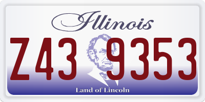 IL license plate Z439353