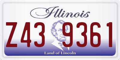 IL license plate Z439361