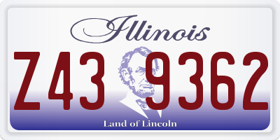IL license plate Z439362