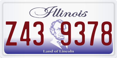 IL license plate Z439378