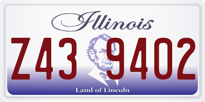 IL license plate Z439402