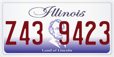 IL license plate Z439423