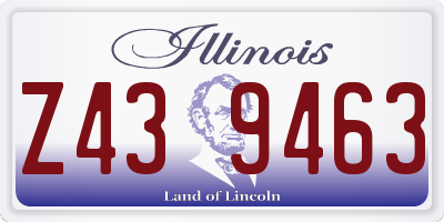 IL license plate Z439463